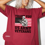 Thank You US Army Veterans Shirt, Patriotic Soldier T-Shirt, Military Appreciation Gift, American Flag Tee for Veterans Day or Retirement