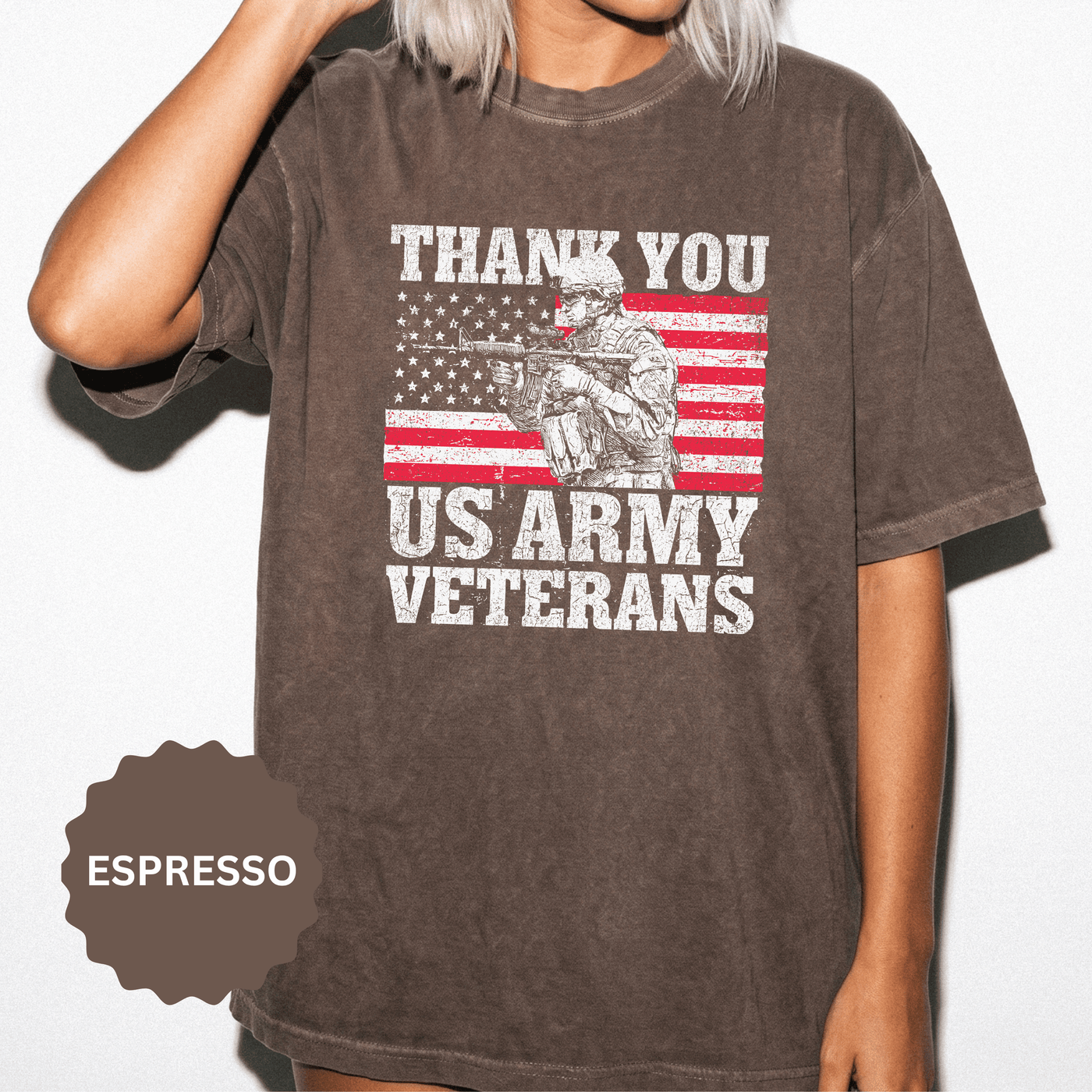 Thank You US Army Veterans Shirt, Patriotic Soldier T-Shirt, Military Appreciation Gift, American Flag Tee for Veterans Day or Retirement