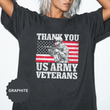 Thank You US Army Veterans Shirt, Patriotic Soldier T-Shirt, Military Appreciation Gift, American Flag Tee for Veterans Day or Retirement