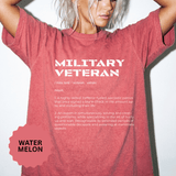 Military Veteran Definition Shirt, Funny Veteran T-Shirt, Sarcastic Armed Forces Gift, Retirement Tee for Soldier, Proud Service Member Top