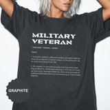 Military Veteran Definition Shirt, Funny Veteran T-Shirt, Sarcastic Armed Forces Gift, Retirement Tee for Soldier, Proud Service Member Top