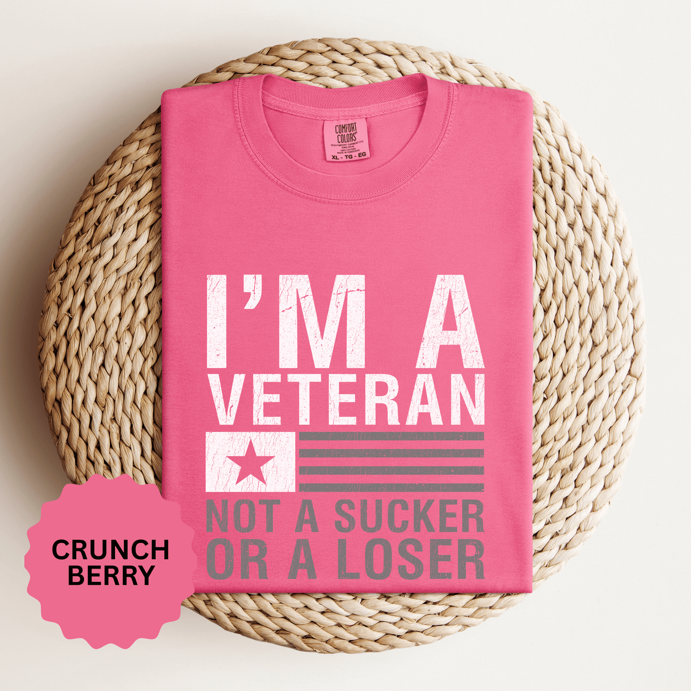 I'm a Veteran Not a Sucker or Loser Shirt, Bold Military T-Shirt, Patriotic Gift for Veteran, Veterans Day Tee, Retired Soldier Apparel