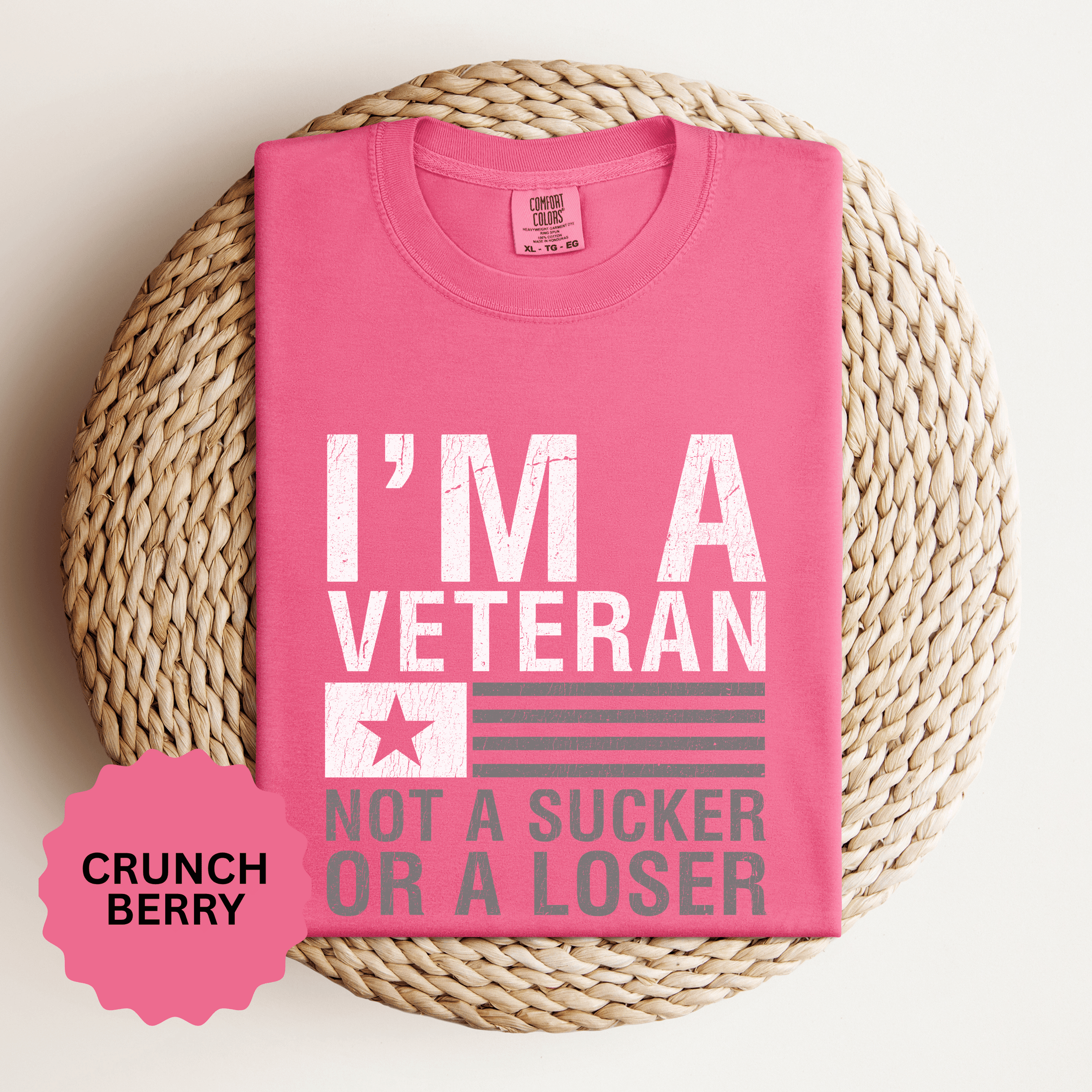 I'm a Veteran Not a Sucker or Loser Shirt, Bold Military T-Shirt, Patriotic Gift for Veteran, Veterans Day Tee, Retired Soldier Apparel