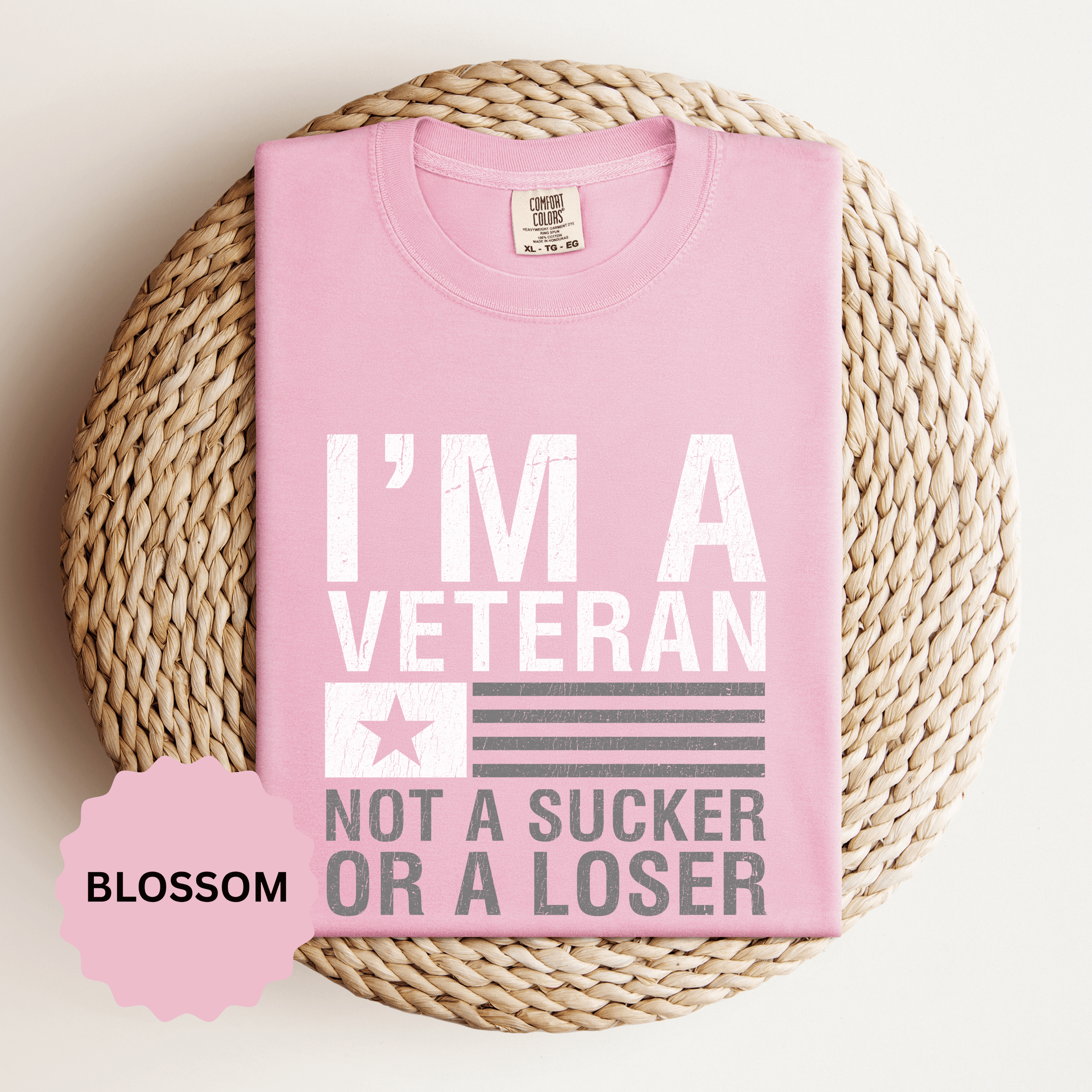 I'm a Veteran Not a Sucker or Loser Shirt, Bold Military T-Shirt, Patriotic Gift for Veteran, Veterans Day Tee, Retired Soldier Apparel
