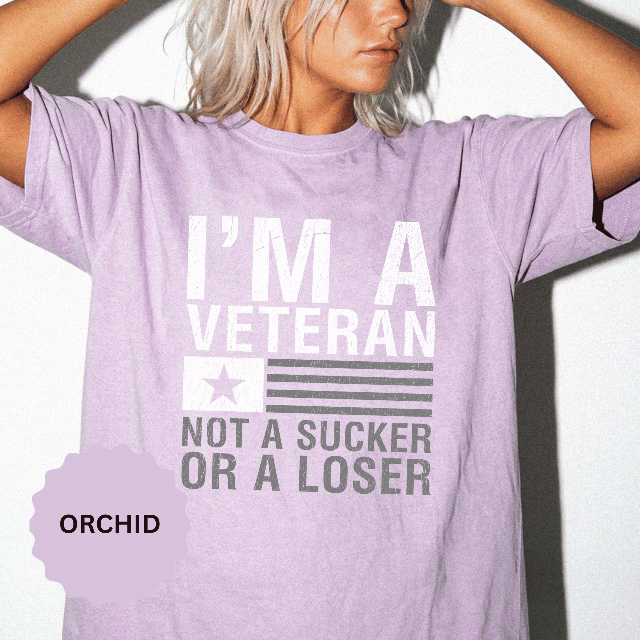 I'm a Veteran Not a Sucker or Loser Shirt, Bold Military T-Shirt, Patriotic Gift for Veteran, Veterans Day Tee, Retired Soldier Apparel