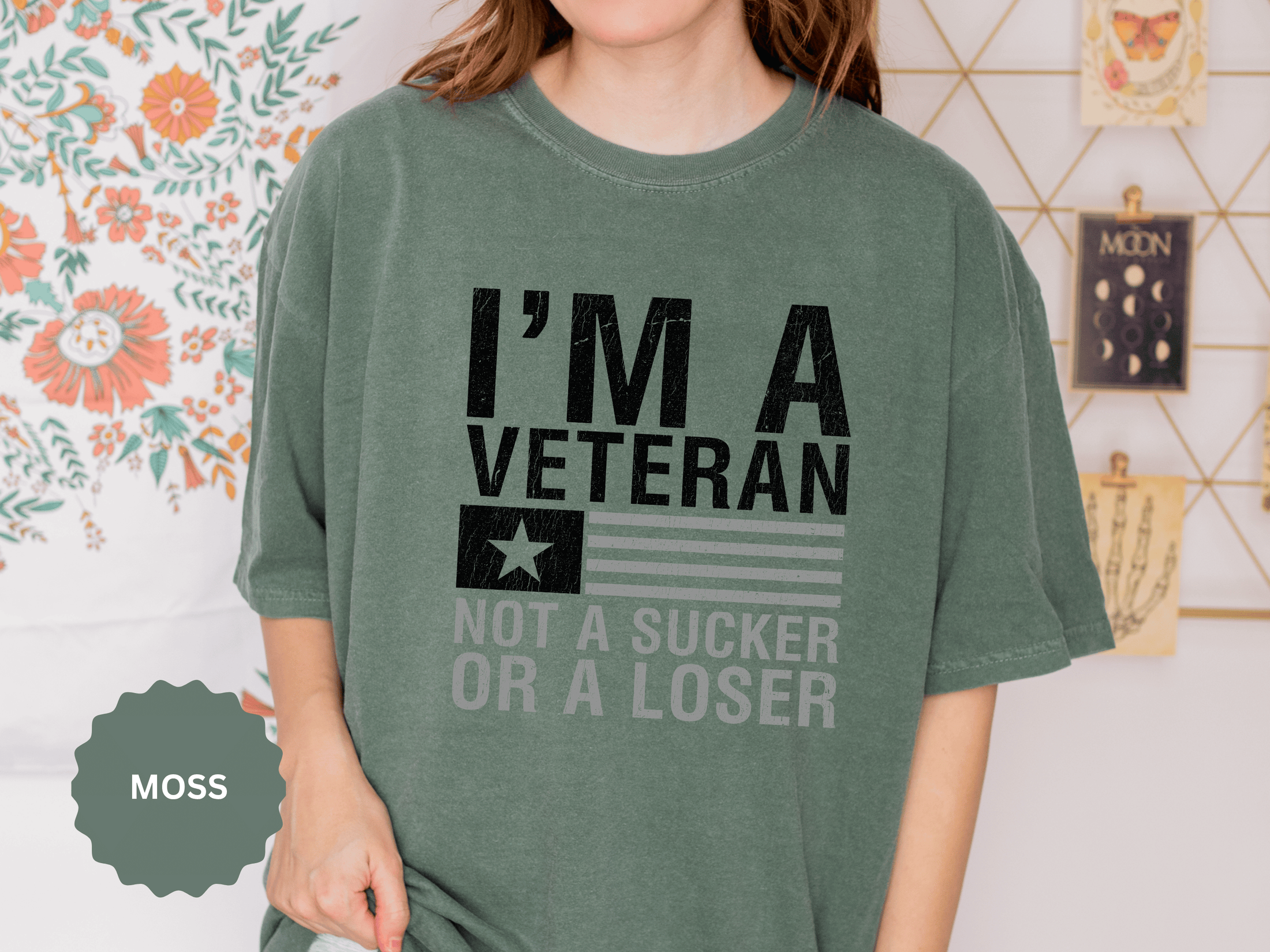 I'm a Veteran Not a Sucker or Loser Shirt, Bold Military T-Shirt, Patriotic Gift for Veteran, Veterans Day Tee, Retired Soldier Apparel