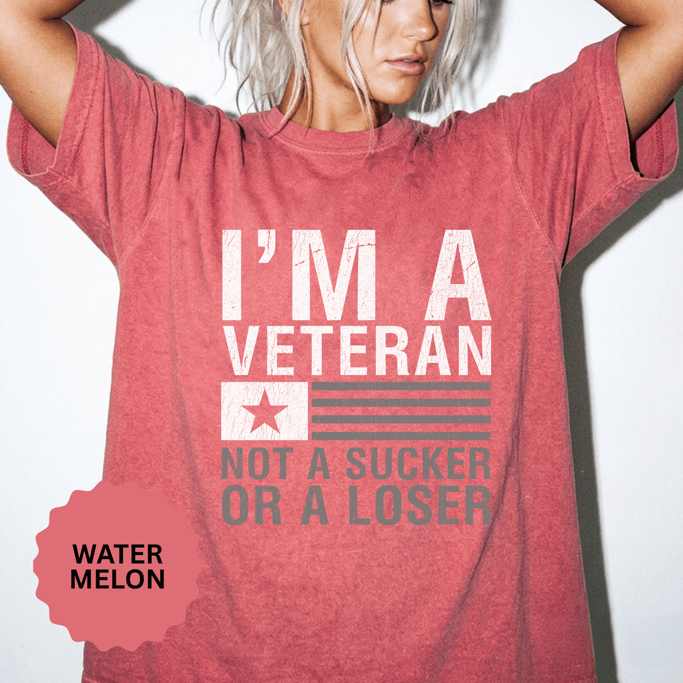 I'm a Veteran Not a Sucker or Loser Shirt, Bold Military T-Shirt, Patriotic Gift for Veteran, Veterans Day Tee, Retired Soldier Apparel