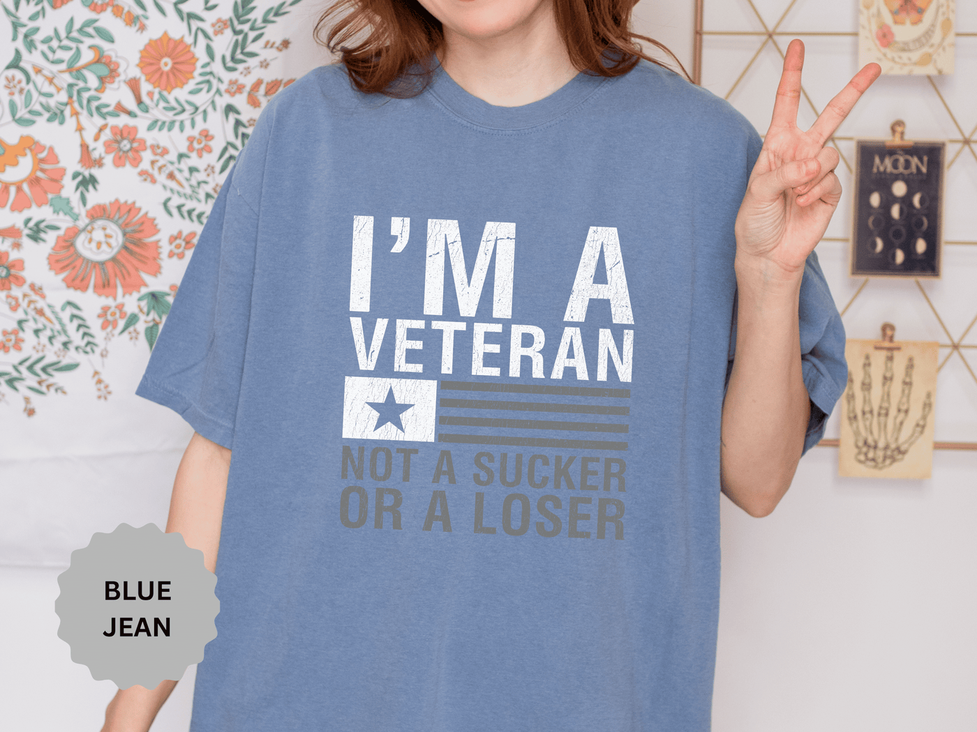 I'm a Veteran Not a Sucker or Loser Shirt, Bold Military T-Shirt, Patriotic Gift for Veteran, Veterans Day Tee, Retired Soldier Apparel