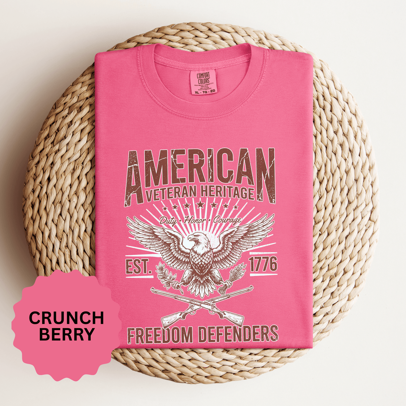 American Veteran Heritage Shirt, Freedom Defenders T-Shirt, Patriotic Eagle Gift, Veterans Day or Military Retirement Tee for Proud Veteran