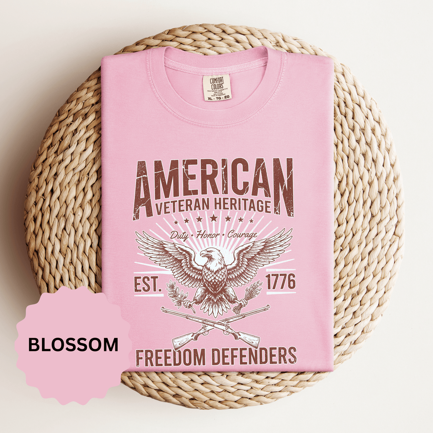 American Veteran Heritage Shirt, Freedom Defenders T-Shirt, Patriotic Eagle Gift, Veterans Day or Military Retirement Tee for Proud Veteran