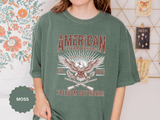American Veteran Heritage Shirt, Freedom Defenders T-Shirt, Patriotic Eagle Gift, Veterans Day or Military Retirement Tee for Proud Veteran