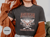 American Veteran Heritage Shirt, Freedom Defenders T-Shirt, Patriotic Eagle Gift, Veterans Day or Military Retirement Tee for Proud Veteran