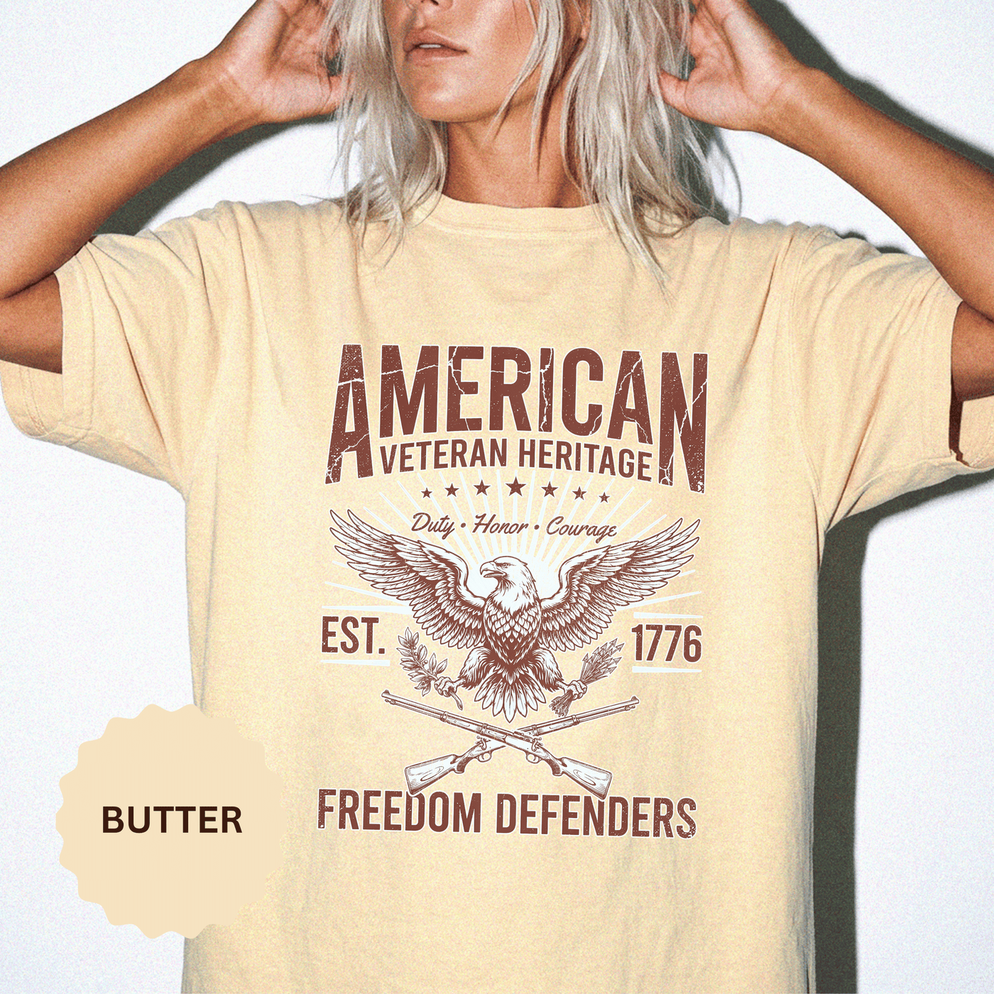 American Veteran Heritage Shirt, Freedom Defenders T-Shirt, Patriotic Eagle Gift, Veterans Day or Military Retirement Tee for Proud Veteran