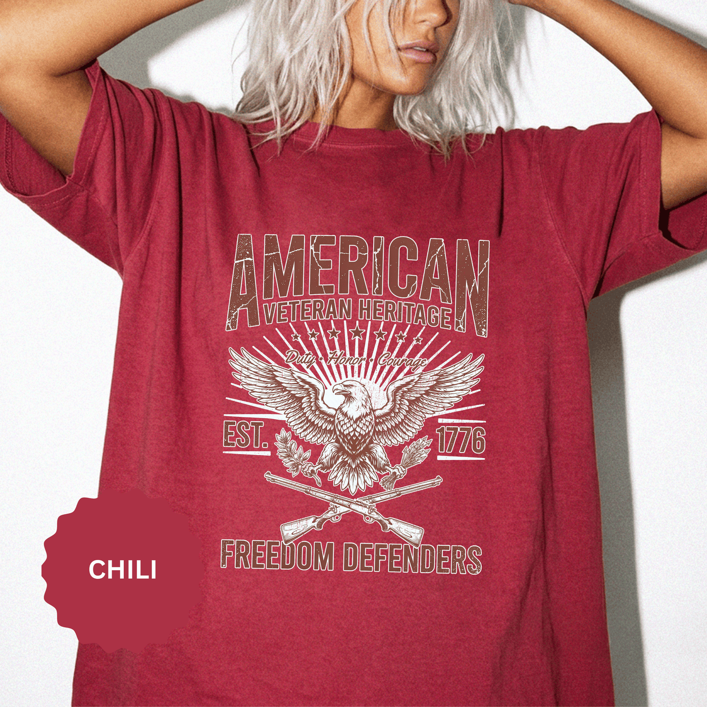 American Veteran Heritage Shirt, Freedom Defenders T-Shirt, Patriotic Eagle Gift, Veterans Day or Military Retirement Tee for Proud Veteran