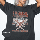 American Veteran Heritage Shirt, Freedom Defenders T-Shirt, Patriotic Eagle Gift, Veterans Day or Military Retirement Tee for Proud Veteran