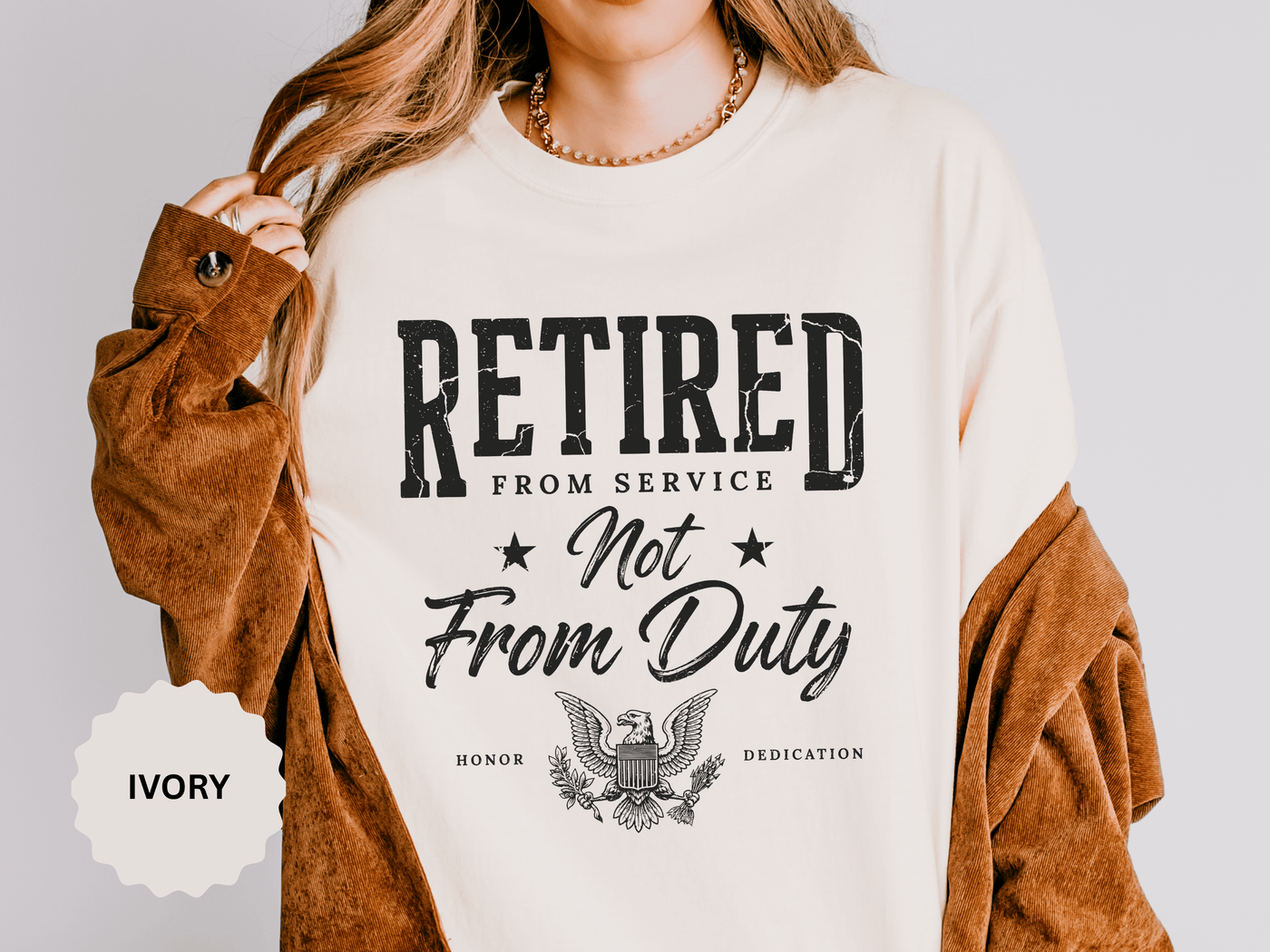 Retired From Service Not From Duty Shirt, Military Retirement T-Shirt, Veteran Gift for Men or Women, Patriotic Eagle Veterans Day Tee