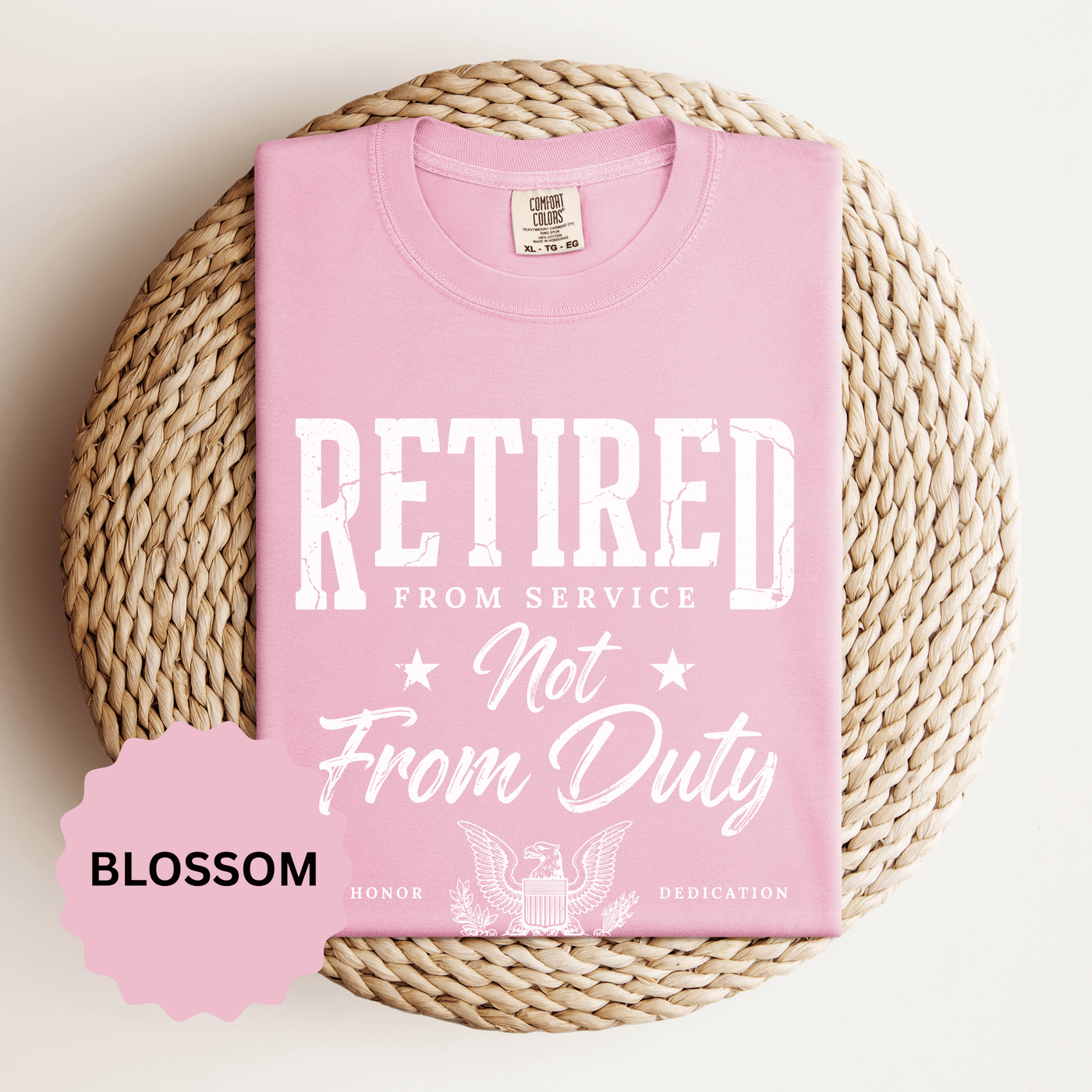 Retired From Service Not From Duty Shirt, Military Retirement T-Shirt, Veteran Gift for Men or Women, Patriotic Eagle Veterans Day Tee