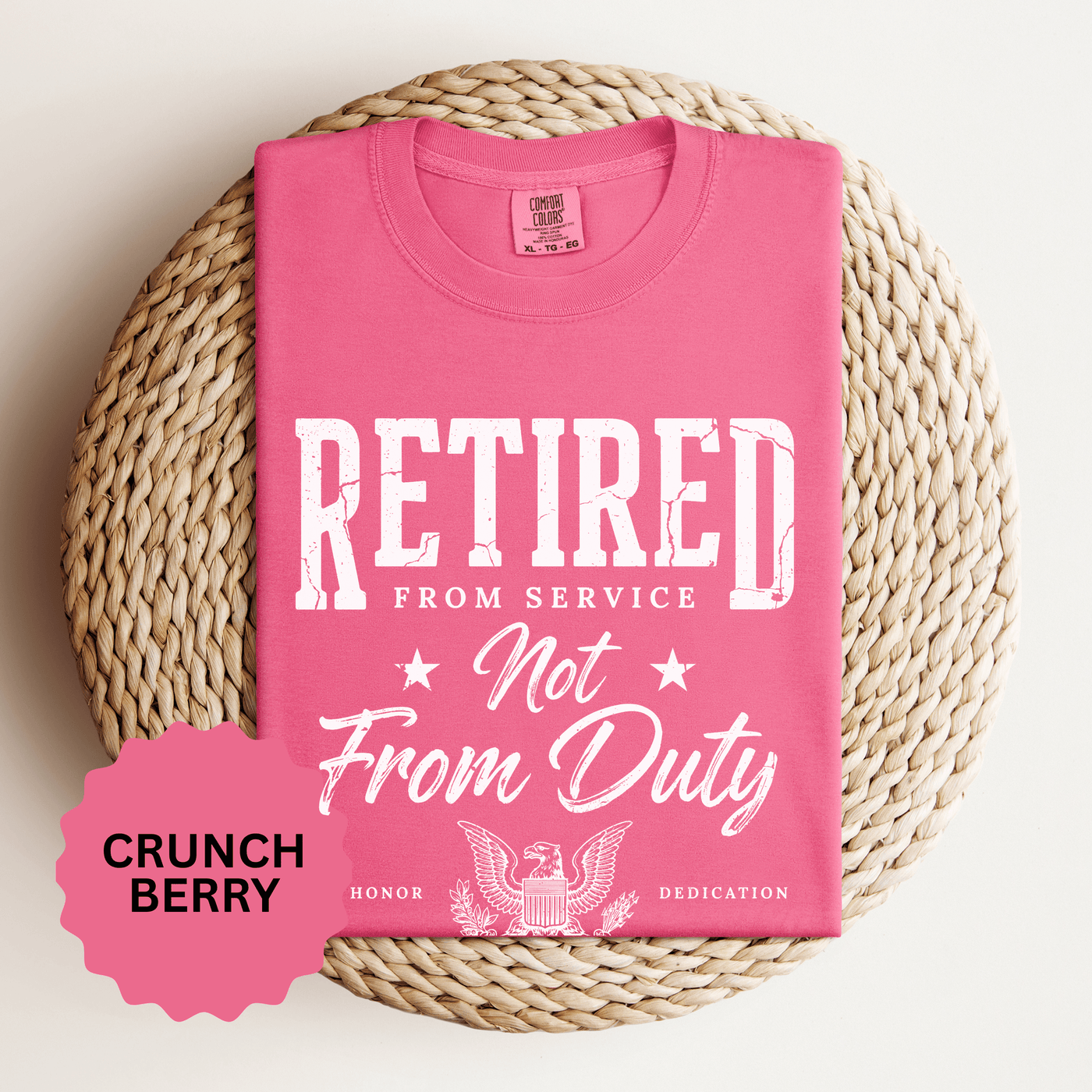 Retired From Service Not From Duty Shirt, Military Retirement T-Shirt, Veteran Gift for Men or Women, Patriotic Eagle Veterans Day Tee