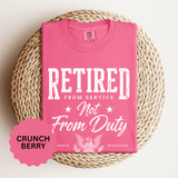 Retired From Service Not From Duty Shirt, Military Retirement T-Shirt, Veteran Gift for Men or Women, Patriotic Eagle Veterans Day Tee