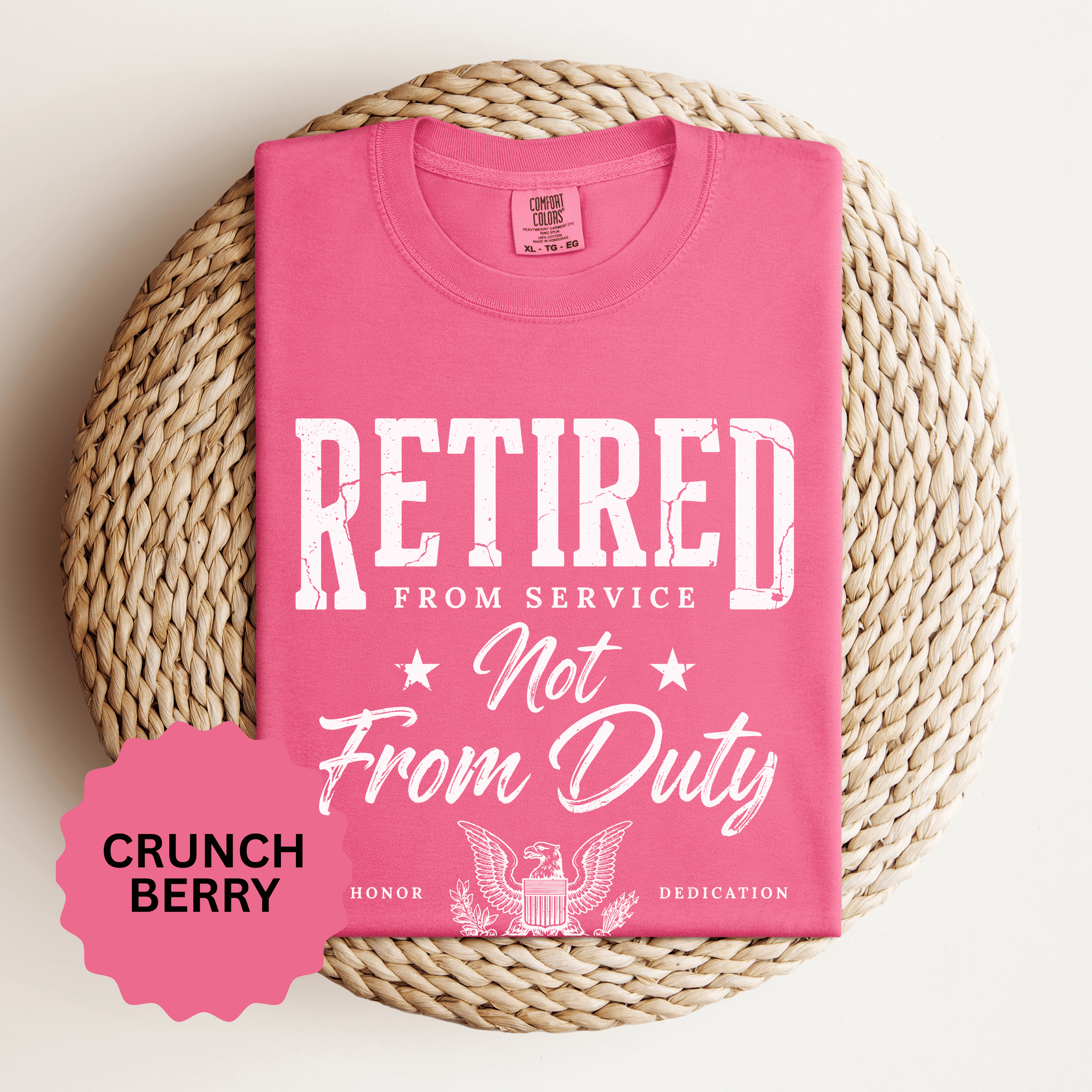 Retired From Service Not From Duty Shirt, Military Retirement T-Shirt, Veteran Gift for Men or Women, Patriotic Eagle Veterans Day Tee