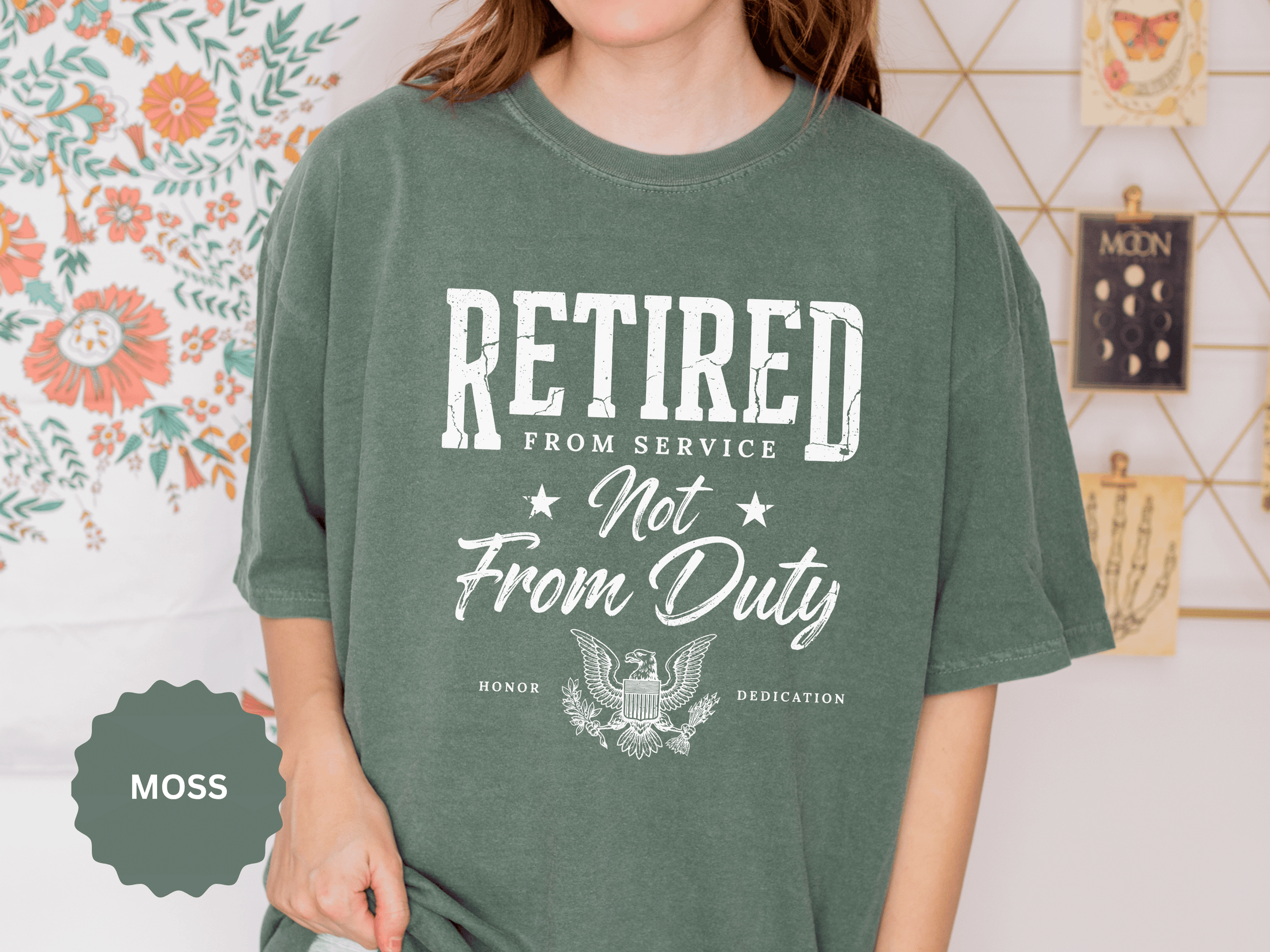 Retired From Service Not From Duty Shirt, Military Retirement T-Shirt, Veteran Gift for Men or Women, Patriotic Eagle Veterans Day Tee