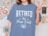 Retired From Service Not From Duty Shirt, Military Retirement T-Shirt, Veteran Gift for Men or Women, Patriotic Eagle Veterans Day Tee