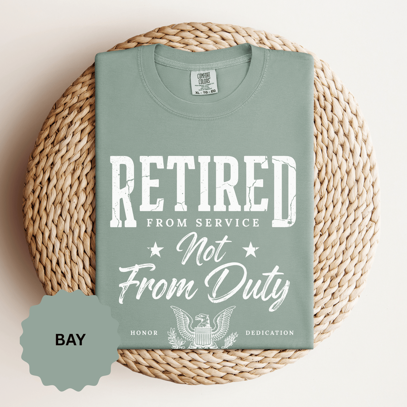 Retired From Service Not From Duty Shirt, Military Retirement T-Shirt, Veteran Gift for Men or Women, Patriotic Eagle Veterans Day Tee