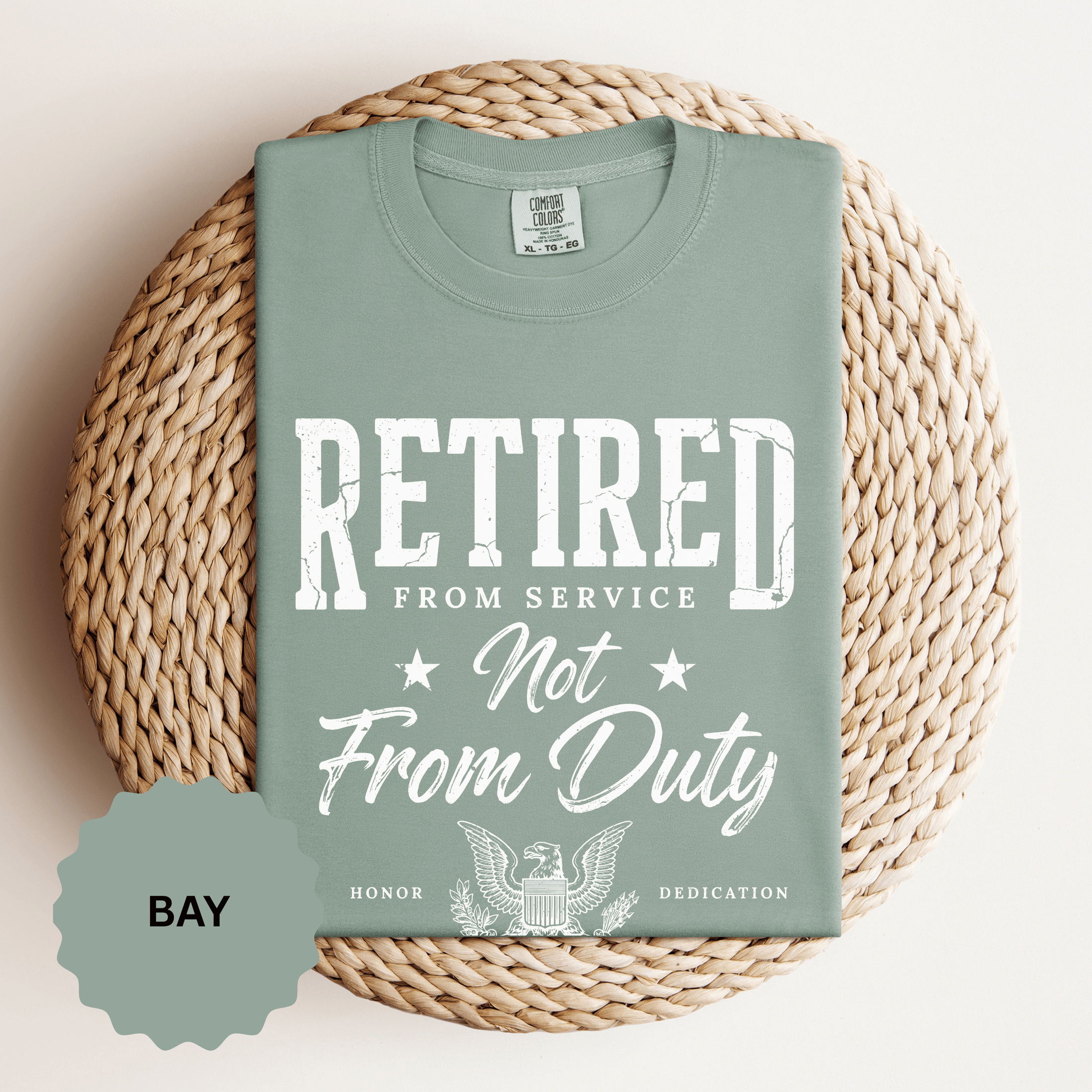 Retired From Service Not From Duty Shirt, Military Retirement T-Shirt, Veteran Gift for Men or Women, Patriotic Eagle Veterans Day Tee