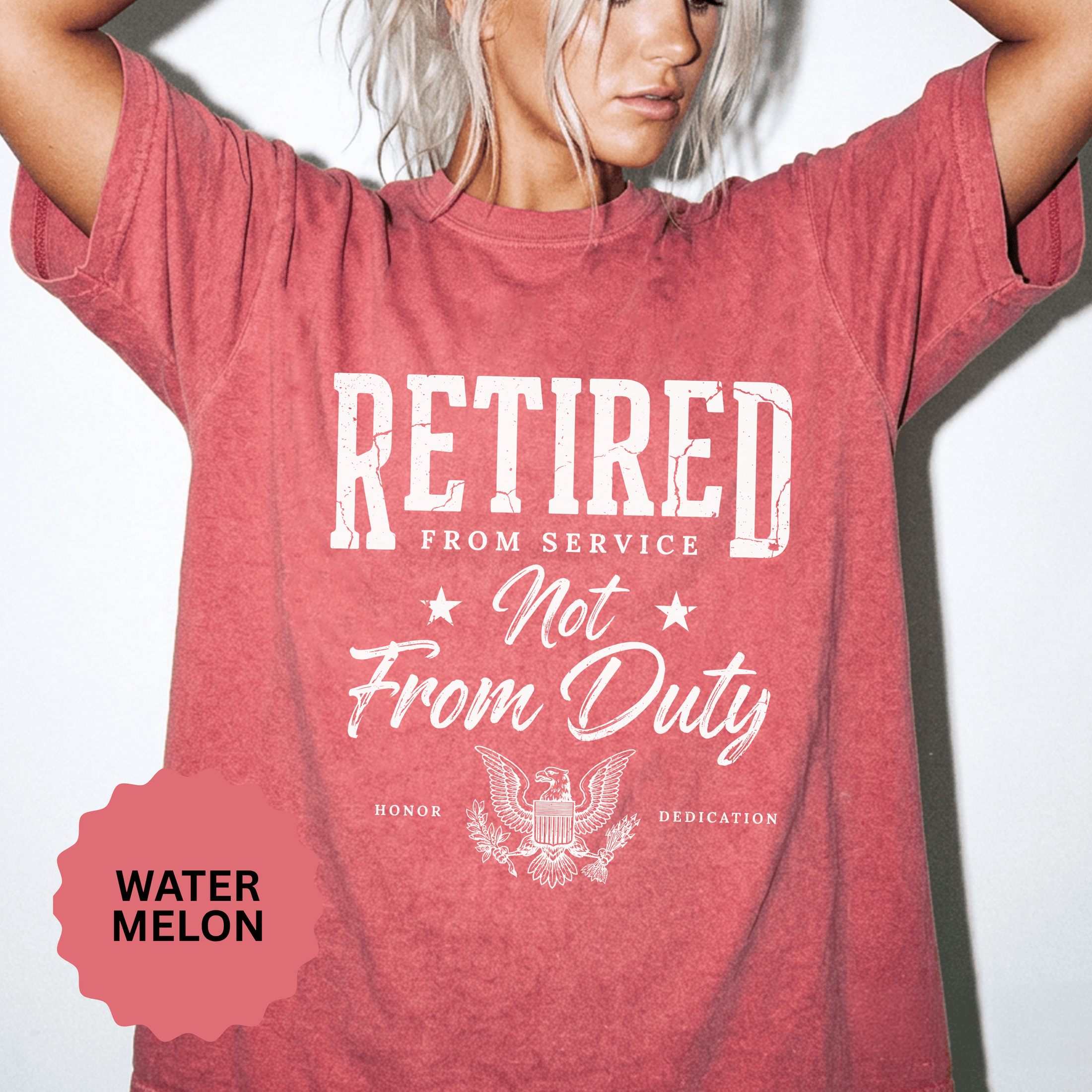 Retired From Service Not From Duty Shirt, Military Retirement T-Shirt, Veteran Gift for Men or Women, Patriotic Eagle Veterans Day Tee