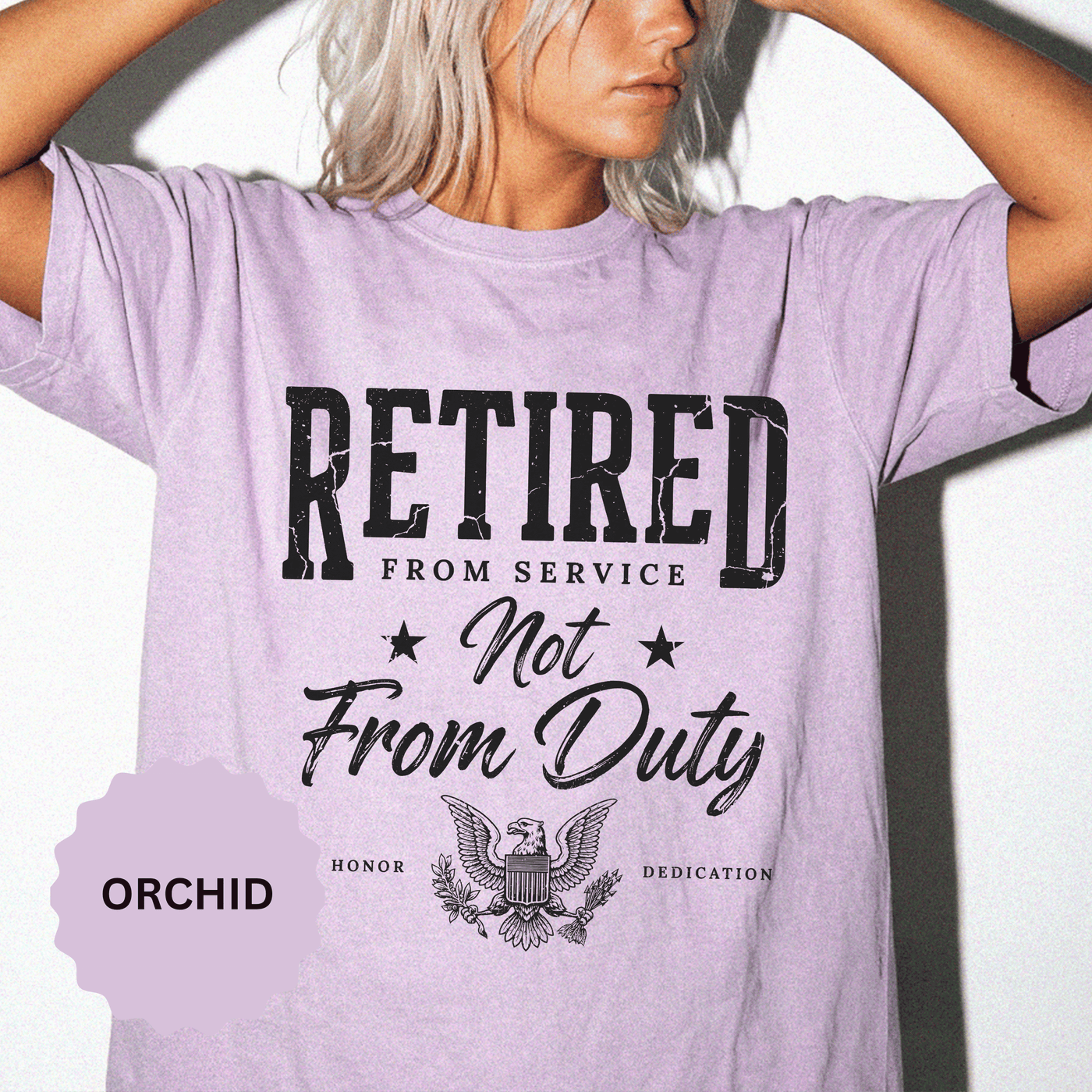 Retired From Service Not From Duty Shirt, Military Retirement T-Shirt, Veteran Gift for Men or Women, Patriotic Eagle Veterans Day Tee