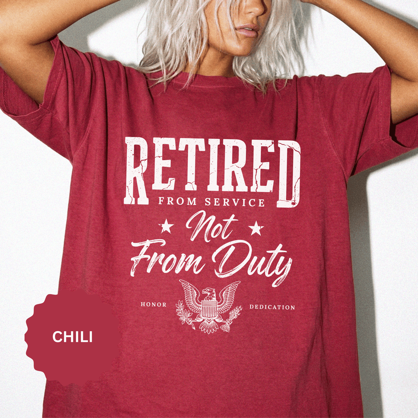 Retired From Service Not From Duty Shirt, Military Retirement T-Shirt, Veteran Gift for Men or Women, Patriotic Eagle Veterans Day Tee
