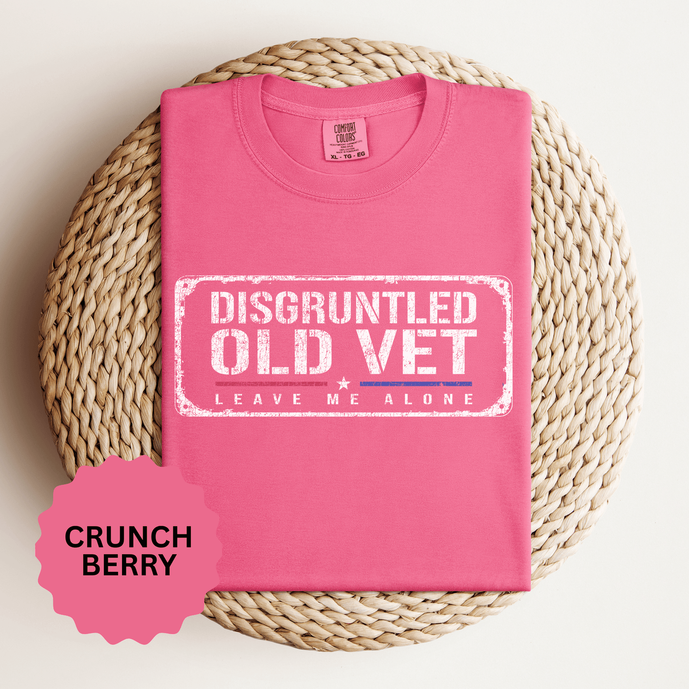 Disgruntled Old Vet Shirt, Leave Me Alone Veteran T-Shirt, Funny Military Gift for Retired Soldier, Sarcastic Veterans Day Tee for Grandpa