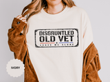 Disgruntled Old Vet Shirt, Leave Me Alone Veteran T-Shirt, Funny Military Gift for Retired Soldier, Sarcastic Veterans Day Tee for Grandpa