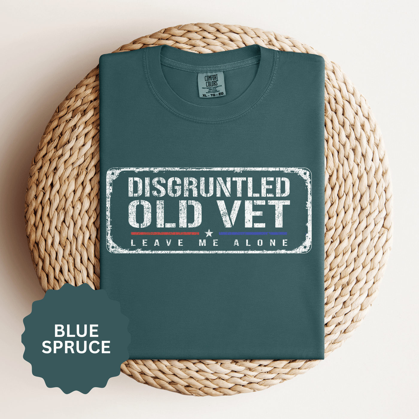 Disgruntled Old Vet Shirt, Leave Me Alone Veteran T-Shirt, Funny Military Gift for Retired Soldier, Sarcastic Veterans Day Tee for Grandpa