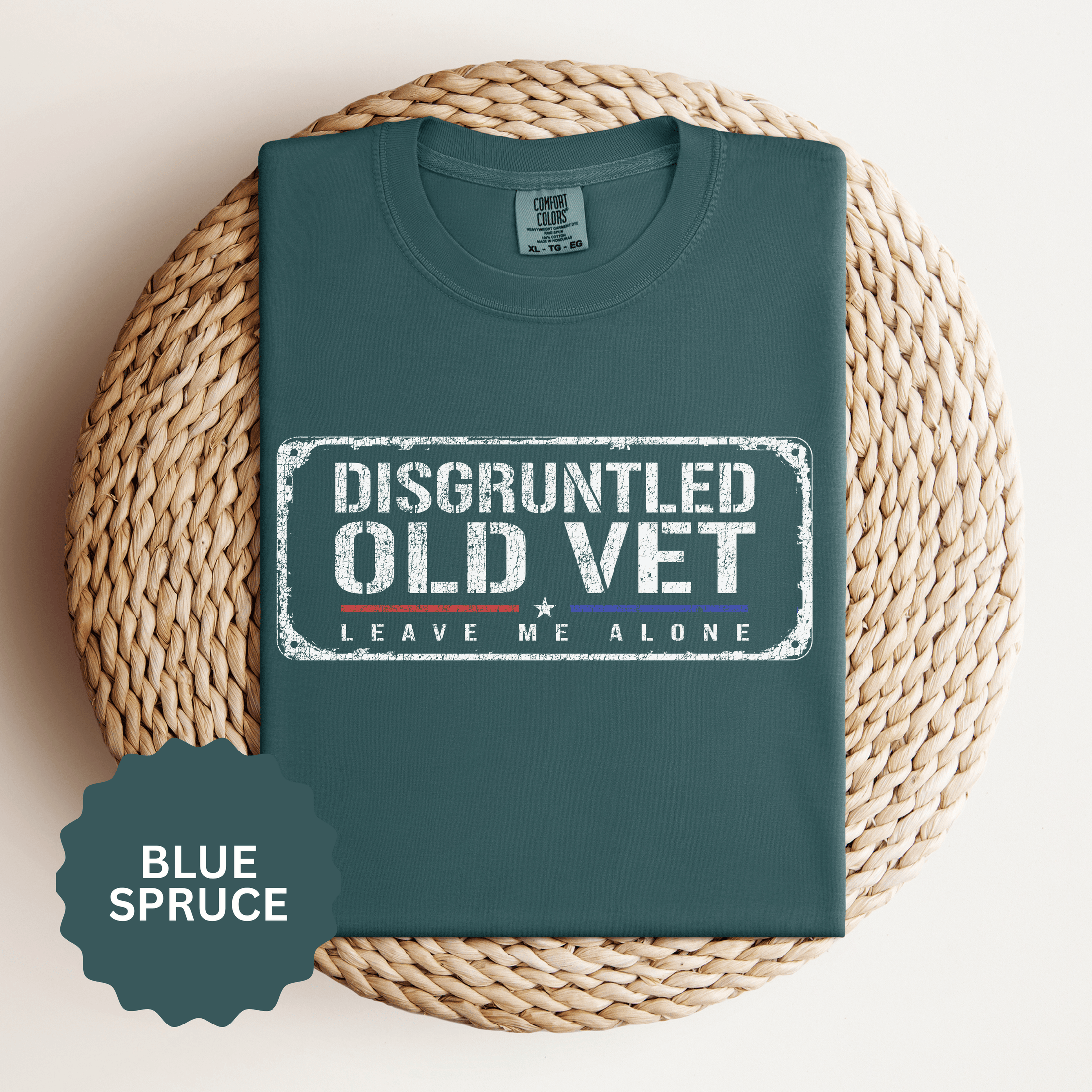 Disgruntled Old Vet Shirt, Leave Me Alone Veteran T-Shirt, Funny Military Gift for Retired Soldier, Sarcastic Veterans Day Tee for Grandpa