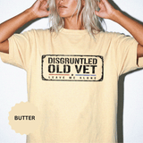 Disgruntled Old Vet Shirt, Leave Me Alone Veteran T-Shirt, Funny Military Gift for Retired Soldier, Sarcastic Veterans Day Tee for Grandpa