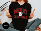 Merry Christmas Santa Shirt, Vintage Holiday T-Shirt, Festive Christmas Party Tee, Retro Santa Claus Gift for Family Photos, Men or Women