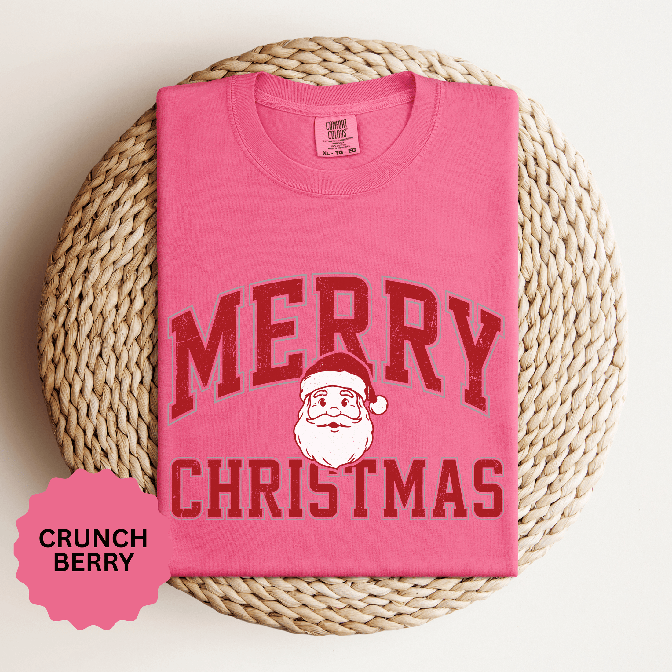 Merry Christmas Santa Shirt, Vintage Holiday T-Shirt, Festive Christmas Party Tee, Retro Santa Claus Gift for Family Photos, Men or Women