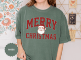 Merry Christmas Santa Shirt, Vintage Holiday T-Shirt, Festive Christmas Party Tee, Retro Santa Claus Gift for Family Photos, Men or Women