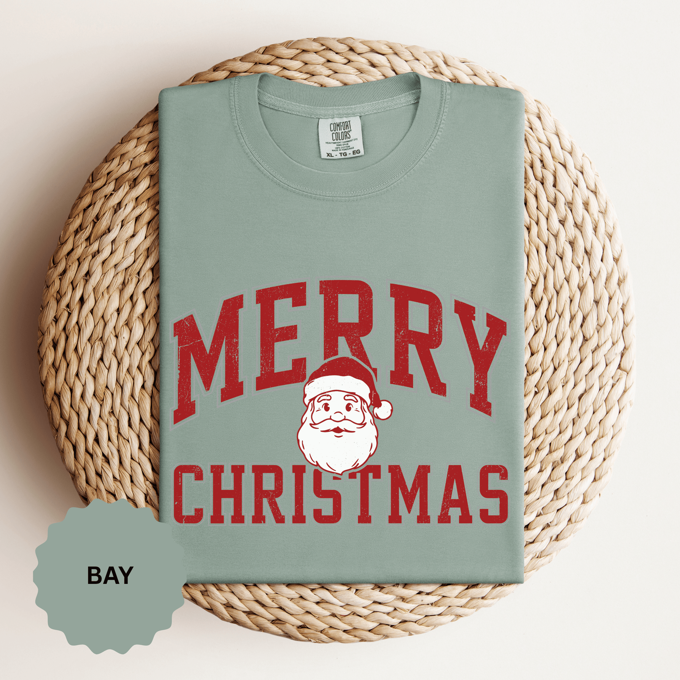Merry Christmas Santa Shirt, Vintage Holiday T-Shirt, Festive Christmas Party Tee, Retro Santa Claus Gift for Family Photos, Men or Women
