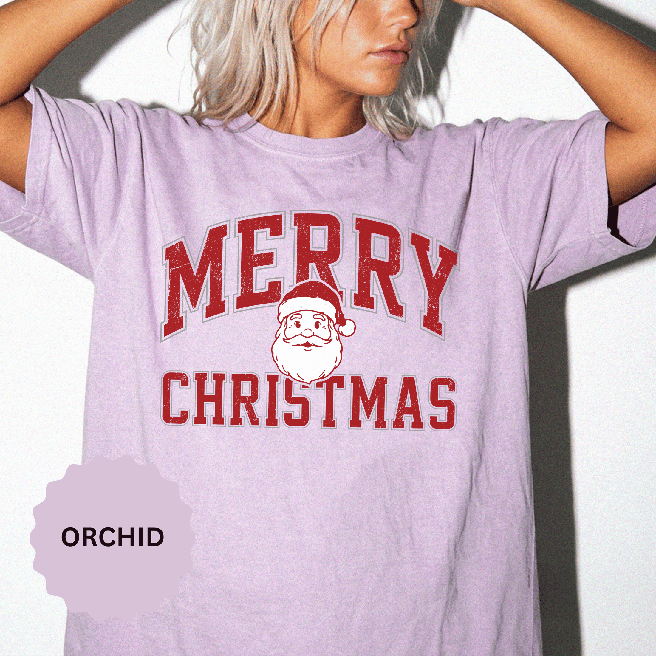 Merry Christmas Santa Shirt, Vintage Holiday T-Shirt, Festive Christmas Party Tee, Retro Santa Claus Gift for Family Photos, Men or Women
