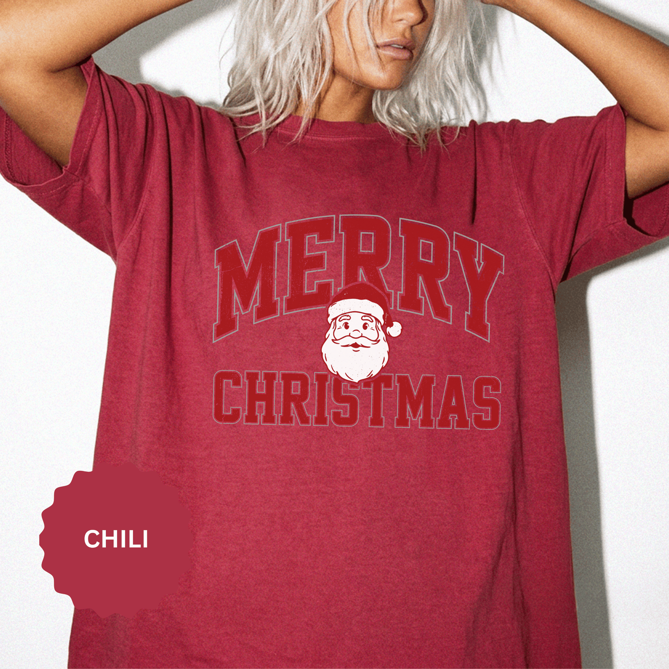 Merry Christmas Santa Shirt, Vintage Holiday T-Shirt, Festive Christmas Party Tee, Retro Santa Claus Gift for Family Photos, Men or Women
