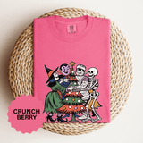 Spooky Christmas Shirt, Halloween Holiday Mashup T-Shirt, Witch Vampire Mummy and Skeleton Tree Tee, Gothic Christmas Gift for Horror Fan