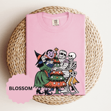 Spooky Christmas Shirt, Halloween Holiday Mashup T-Shirt, Witch Vampire Mummy and Skeleton Tree Tee, Gothic Christmas Gift for Horror Fan