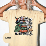 Spooky Christmas Shirt, Halloween Holiday Mashup T-Shirt, Witch Vampire Mummy and Skeleton Tree Tee, Gothic Christmas Gift for Horror Fan