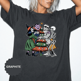 Spooky Christmas Shirt, Halloween Holiday Mashup T-Shirt, Witch Vampire Mummy and Skeleton Tree Tee, Gothic Christmas Gift for Horror Fan
