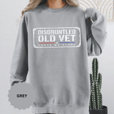 Disgruntled Old Vet Sweatshirt, Leave Me Alone Veteran Crewneck, Funny Military Gift for Retired Soldier, Sarcastic Grandpa Pullover