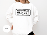 Disgruntled Old Vet Sweatshirt, Leave Me Alone Veteran Crewneck, Funny Military Gift for Retired Soldier, Sarcastic Grandpa Pullover