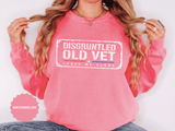 Disgruntled Old Vet Sweatshirt, Leave Me Alone Veteran Crewneck, Funny Military Gift for Retired Soldier, Sarcastic Grandpa Pullover