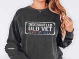 Disgruntled Old Vet Sweatshirt, Leave Me Alone Veteran Crewneck, Funny Military Gift for Retired Soldier, Sarcastic Grandpa Pullover